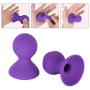 zdhoor Woman 2Pcs Silicone Nipple Sucker Breast Natural Massage Pump Enhancer Costume