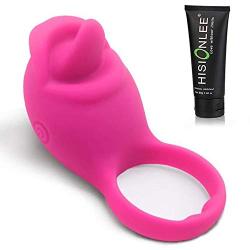 Vibrating Penis Ring Rechargeable Silicone Cock Ring Stimulator for Male Longer Lasting Erections Sex Toys