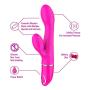 G-Spot Rabbit Vibrator with Lifelike Texture for Women Clitoris Stimulation | Lyps Holly - Waterproof Silicone Dildo Clit Dual Action Stimulator with 10 Powerful and Silent Vibration Patterns