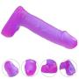 5 Inches Huge Powerful Suction Cup Easy Waterproof Female - Purple - Gaozhonggaosan