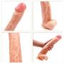 Realistic Lifelike Super Soft Silicone Waterpoof Hands-Free Massager for Female Male/All in One Sturdy Suction Cup suntimetime