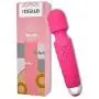 (Charitable Donations) Waterproof Cordless Wand Massager by YeperHub, Super Vibration and Portable, Handheld Exercise Relaxation and Body Massager (Pink)