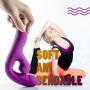 Clitoral Sucking Vibrator for Women, Heating Dildo Vibrator G Spot Clitoris Anal Massager with 10 Vibration & 3 Suction Patterns Adult Sex Toys Vibe Rechargeable Waterproof (Purple)