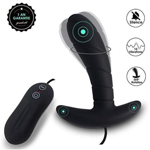 Zemalia Sally Vibrating Silicone Anal Vibrators Adult Sex Toys Vibe for Men or Couples G-Spot Stimulator for Female Masturbation Discreet Package(Black)