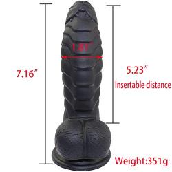 Dildo Anal Plug with a Powerful Sucker G spot/Anal Stimulation Monster Bump Stimulation Beginners Female Extra Long Thicken Firm Handsfree Relax Massager Toys