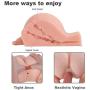 Pussy Ass Doll - 3D Realistic Silicone Vagina Anal Pussy Male Masturbator - LONOVE Lifelike Sex Doll for Men Masturbation Adult Toy (8.3 x 7.9 x 3.9 Inches)