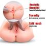 3D Male Masturbator Sex Dolls for Men Male Lifelike Silicone Sex Toys with Vagina Pussy Anal Toy for Men Masturbation (9.5×9×5inch)