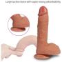 WYY Silicone Penis Oversized Penis Soft Sucker Waterproof Non-Toxic Love Foreplay Flirt Mássage Female Shirt