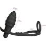Anal Plug, Sexbaby 10 Speed Prostate Massager, Vibrating Waterproof Sex Toys for Man with 2 Erection Enhancing Cock Ring