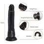 Realistic Dildo for Beginners with Suction Cup Base, 7.9inch Flexible Dildo for Vaginal G-spot and Anal Play Bendable Lifelike Penis Cock Adult Sex Toys for Women(Black)