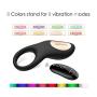 EROCOME Full Silicone Vibrating Sagitta Cock Ring - Waterproof Rechargeable Penis Ring Vibrator with 8 Modes - Sex Toy for Male or Couples (Black)