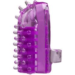Doc Johnson Oralove - Finger Friend Mini Vibe - Ready-To-Use Vibrator for Pin-Point Simulation - Stretches to fit finger -  Purple