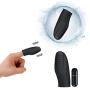 Finger Sleeve Fingering Vibrtor Silicone Finger Vibe Mini Body Massager - Black