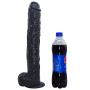 MXJYB 16.93 Inch Huge Long Handsfree Female Personal Massager Lifelike Big Monster Massage Wand Adult Fun Sexea Supplies MXJYB (Color : Black)