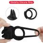 Cock Ring Vibrator with Rabbit Ears Double Ring 7 Vibration Modes for Men, PALOQUETH Rechargeable Vibrating Penis Ring Couples Vibrator for Partner Pleasure, Waterproof Wireless Remote Control