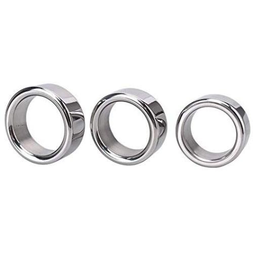 Super Soft Black for Male Penis Ring Stainless Steel Cock Rings Medical Extra Stimulation-Better Sex Toy for Erection Enhancing Last Longer Orgasm,26