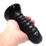 Picdd Silicone 6.3in Lifelike Huge Women Personal Relax Massager Material for Female Beginner Personal Body (Color : Black)