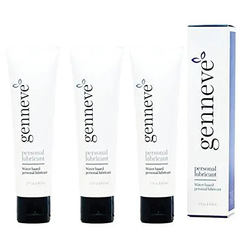 Water Based Personal Lubricant for Women - Natural Lube for Sensitive Skin by Genneve - Non-Sticky Travel Size (2 oz) 3 Pack Water Based Personal Lubricant for Women - Natural Lube for Sensitive Skin by Genneve - Non-Sticky Travel Size (2 oz) 3 Pack