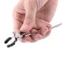 Nipple Clamp Breast Stimulator with Round Nipple Rings SM Nipple Stimulator Sex Toys for Women (with Black Nipple Ring)