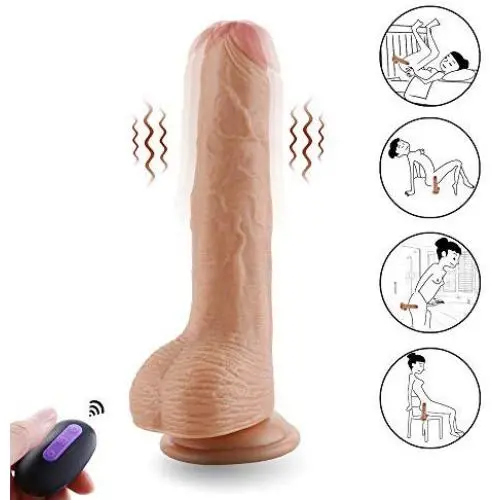 Vibrating Dildo for Women G Spot Vibrator Massager with 20 Modes Rechargeable Realistic Penis with Remote Controller Waterproof Sex Machine for Beginners with Suction Cup