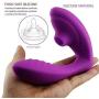 Qbyoop 10 Frequency Sucking Wand Massage, Wearable Perfect Clǐt-Oral Sucking VǐbRator Excited (Color : Purple)