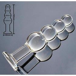 Large Pyrex Glass Ḁň-äl Beads Big Balls Crystal Ḏiĺ-do Ƥɇǹǹis BŨttt ƤĹug Artificial Đǐǐčk MaštųЪate AĐưltt Pleasure Toy for Women Men Gay