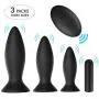 Anal Plug Male Prostate Massager Vibrating Butt Plug 3Pcs Training Kit 9 Vibration Modes with Remote Control Anal Vibrator Sex Toys with Suction Cup Base for Male, Female and Beginner Anal Plug Male Prostate Massager Vibrating Butt Plug 3Pcs Training Kit 9 Vibration Modes with Remote Control Anal Vibrator Sex Toys with Suction Cup Base for Male, Female and Beginner