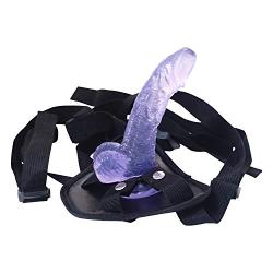 Strǎp ǒn fǒr Pěǒplě, Beginners Advanced With Powerful Sucker Ultra-Soft Private Packaging Soft Massaging With Suction Cup 100% Secret Packing PVC+ Artificial Leather Pants Blue (L:6inch, W: 1.37inch)