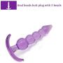 ZhengYa 6PCS Sex Toys Anal Trainer Kit Butt Plugs Beginner Starter Set Medical Silicone Prostate Massager(Purple)