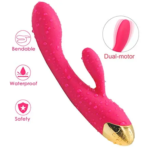 Medical Cordless Waterproof Rechargeable Wand Massager，Handheld Personal Multifunction Massager for Back Neck Shoulder Body Massage (Pink)