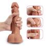 Couple Casual Toys Realistic Texture 8.66 Inches 10 Frequency High Speed Vibration Safety Healthy Soft Relaxing Skin-Friendly Silicone Massager (Color : Skin Color)