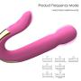 Girls Gift U Shape Design Dual Vibrator, Vagina, G-Spot and Clit Handheld Massager, 7 Frequency Multi Speed Vibrating Stimulator, Medical Silicone Waterproof Powerful Adult Sex Toys for Women（Pink）