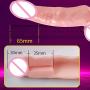 King-Sized 10 inch Amazing Performance Extender Enlargement, Extra Large 3" for Male Skin Color