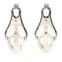 Clover Nipple Clamps Breasts Cage - Heavy Duty Flirt Metal Clover Breasts Cage Torture Nipple Clips (Silver)