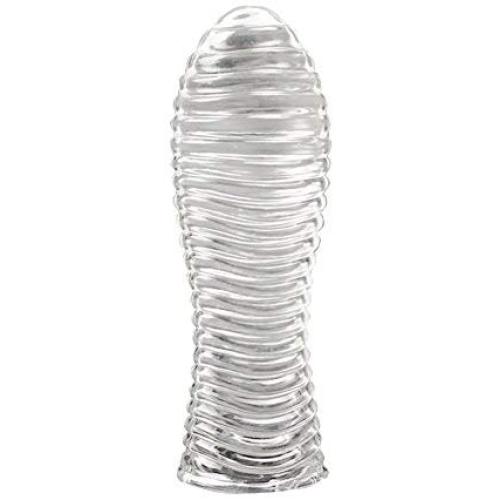 xinYxzR Sex Toy Clear Reusable Penis Sleeve Extension Increase Delay Ejaculation Male Clear