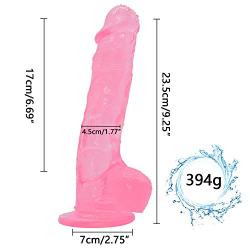 MXJYB Monster Massager Silicone Soft -Ďîldɔ, Realistic Texture and Real Touch Toys Beginners-wpwpwpwp 9.25 MXJYB (Color : Pink)