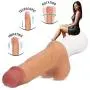 Realistic Dildo-Vibrator Lifelike Thrusting & Vibrating Silicone Dildo for Anal Vagina G-spot with 10 Vibrations & 6 Telescopic Speeds Featured Waterproof Rechargeable Quite Sex Toys for Women Orgasm