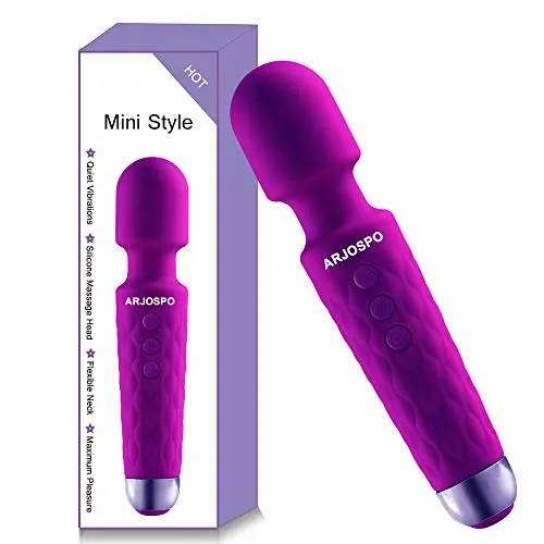 ARJOSPO Personal Wand Massager for Foot Back Neck - Upgraded with 20 Patterns - Cordless,Mini,Therapeutic Powerful and Hand held Waterproof, Whisper Quiet,Rechargeable for Stress Relief ARJOSPO Personal Wand Massager for Foot Back Neck - Upgraded with 20 Patterns - Cordless,Mini,Therapeutic Powerful and Hand held Waterproof, Whisper Quiet,Rechargeable for Stress Relief