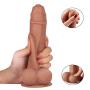 Realistic Dildo with Suction Cup Base for Hands-Free Play, 8inch Uncut Dual Layered Silicone G-Spot Anal Dildos,Adult Sex Toys for Female Vaginal Anal Play