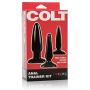 CalExotics Colt Anal Trainer Kit - 3 Piece Male Butt Plug Set - Waterproof Fetish Sex Toys for Couples - Black