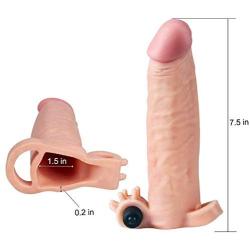 Add 2" Moving Extension Sleeve Sheath Enhancer Enlarger for Men Real pleasure4503