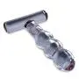 LeLuv Dildo T-Handle Glass Beaded Purple Wand Bundle with Premium Padded Pouch LeLuv Dildo T-Handle Glass Beaded Purple Wand Bundle with Premium Padded Pouch