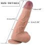 10 Inch Realistic Soft Dillo with Suction Cup Handheld Massage Waterproof Wand Gift Toy for Female