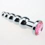 Faraway Metal 5 Balls Anal Dildo Anal Sex Toys Bum Butt Plugs Adult Sex Products for Women Men Anal Male Masturbation Female Erotic Toys (Silver)