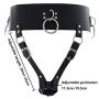 Strap-on Forced PU Leather Waist Belt Harness Holder (wand or vibrator not included)