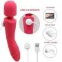Computer LED New Vibrator-10 Speed USB Cable Rechargeable Weaterproof Mini Design for Bedroom, Patio, Garden, Gate, Yard, Parties, Wedding (Pink)