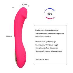 High Frequency Waterproof Vibr and Ating Massaging Magic Rotating Wand G Spotter Stimulating for Women - Dazzling Pink - Electric Toy for Women