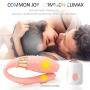 Wireless Remote Control Rechargeable Mini Finger Massager with Strong Patterns Handsfree USB Waterproof Massager Wand (U Shape)(Pink)