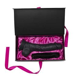 Gift Box Secret Servicer Huge Dildo 9 Inch Big Boy Black Silicone Dildo with Suction Cup 10" Length, 7.5" Insertable, 2" Diameter, 6.2" Circumference Made in France 1 YR Return Policy!