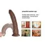 7.9 inch Realistic Dildo for Beginners with Suction Cup Lifelike Fake Penis for Women Adult Sex Toys for Vaginal G-spot and Anal Play(Brown)